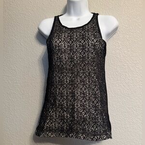 Ann Taylor black/nude tank sz XS